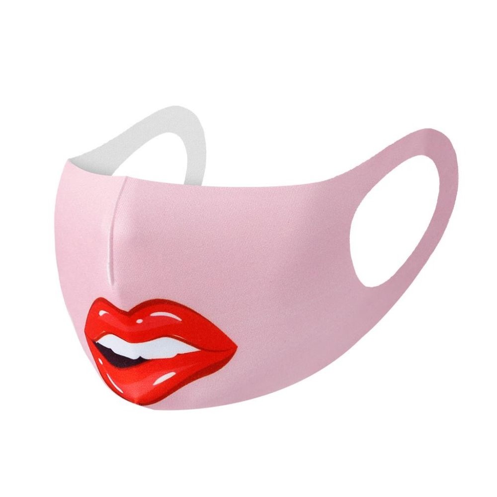50/$240 Red Lips Face Mask Design Pink Wholesale